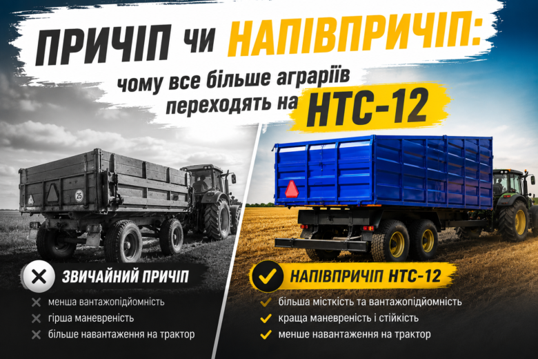 Причіп чи напівпричіп: чому все більше аграріїв переходять на НТС-12